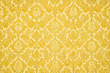 Sticker - Vintage floral wallpaper in gold and yellow tones