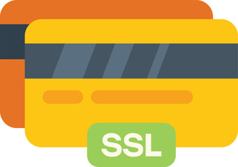 Poster - two credit cards using ssl encryption technology for secure online payment processing