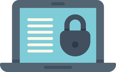 Poster - Laptop is showing a security padlock icon on screen, suggesting online safety and data protection