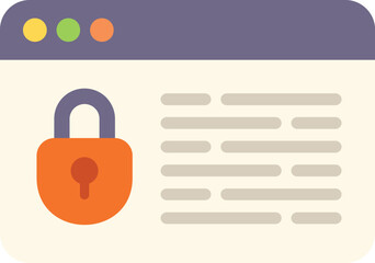 Poster - Website security padlock icon showing secure connection for safe browsing and data encryption