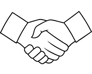 vector symbol of two hand shakes illustration