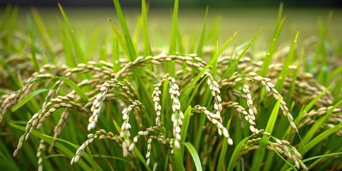 Canvas Print - green wheat field