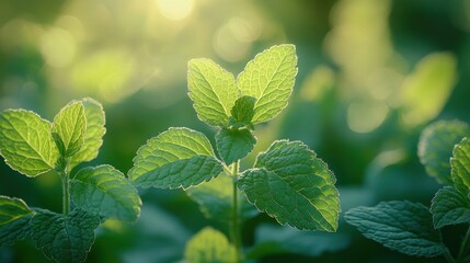 Poster - Green Leaf Plants In The Sunlight