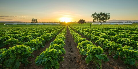 Canvas Print - vineyard in sunset