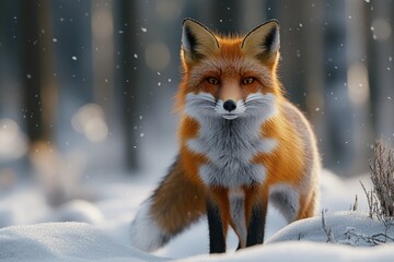 Poster - Red Fox in Winter Wonderland