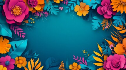 Abstract background blue made up various colorful Hispanic heritage month background