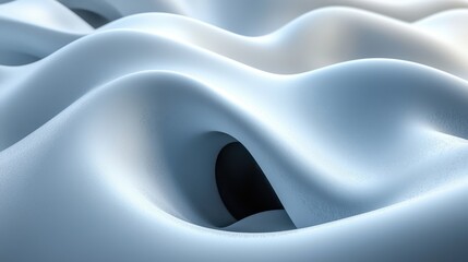 Poster - abstract blue and white d wave background