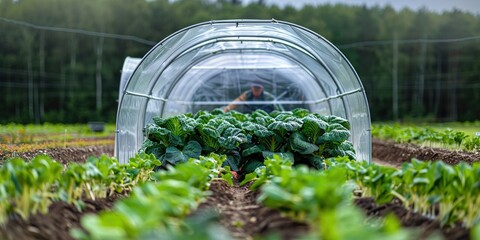 Poster - greenhouse with plants