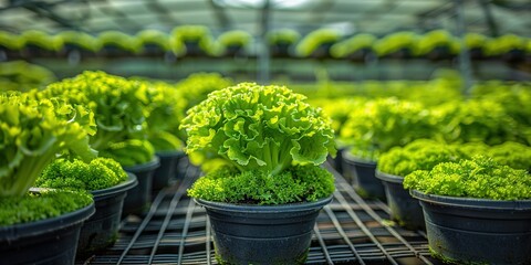 Poster - seedlings in a greenhouse