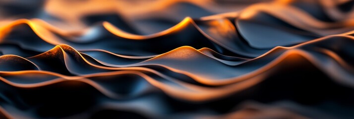 Poster - Abstract wavy surface with a textured look, resembling a piece of art. This image evokes a sense of movement, fluidity, and depth, creating a captivating visual experience.