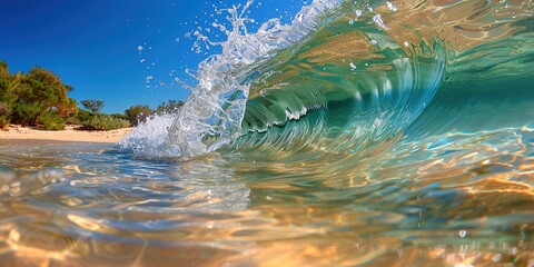 Wall Mural - splash in the pool