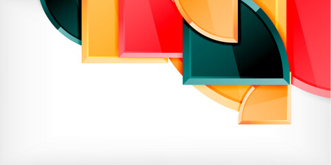 Aufkleber - Triangle circles background. Vector Illustration For Wallpaper, Banner, Background, Card, Book Illustration, landing page