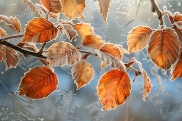 autumn leaves in the water