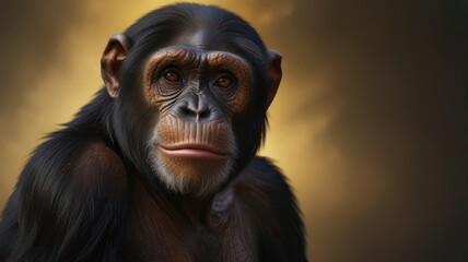 Wall Mural - Close-up Portrait of a Chimpanzee