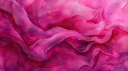 Poster - Delicate layers of pink silk fabric create a soft and flowing texture in a beautifully illuminated setting