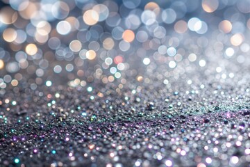 Canvas Print - abstract glittering particles creating colorful bokeh