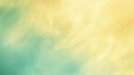 Poster - A yellow and green background with a cloud in the middle