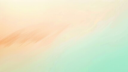 Leinwandbilder - A light green and yellow background with a brush stroke of orange