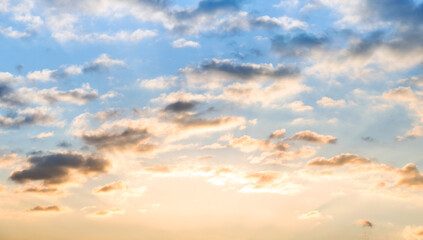 Wall Mural - background of beautiful sunset sky