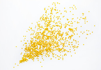 Wall Mural - Gold confetti sparkling explosion in vibrant mood for celebration and party concepts.decoration ornaments design background