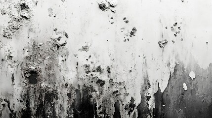 Poster - Smeared engine oil on old wall texture abstract gray color design with white gradient background.  