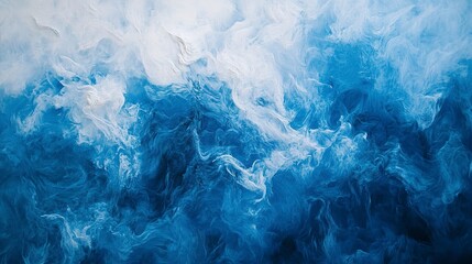 Poster - Abstract background or texture, blue white smoke