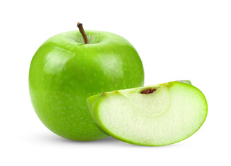 Wall Mural - green apple isolated on transparent png