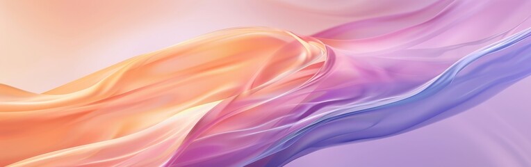 Poster - a colorful, flowing piece of fabric with a pink and orange hue