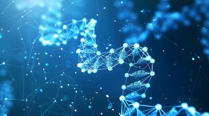 Poster - global network of dna data storage nodes symbolizing worldwide digital potential