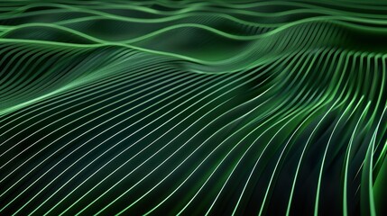 Poster - Green_minimalist_technology_moving_sensation_wavy