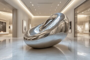 Modern Sculpture in Contemporary Gallery