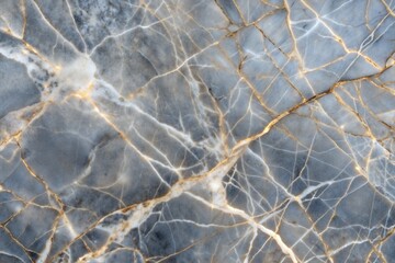 Canvas Print - Blue and gold marble texture with intricate veins