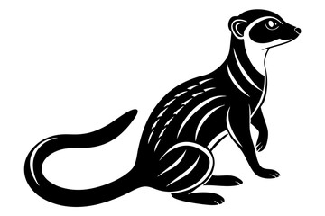 Wall Mural - meerkat silhouette, meerkat icon vector
