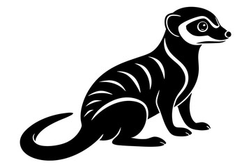 Wall Mural - meerkat silhouette, meerkat icon vector
