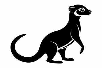 Wall Mural - Meerkat Silhouette, Meerkat Sitting Clipart Vector