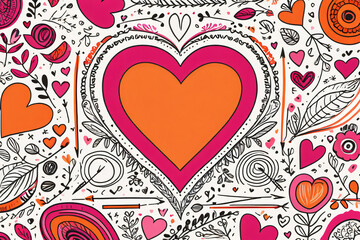 Canvas Print - seamless pattern with hearts