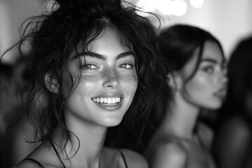 Sticker - Smiling Woman with Freckles