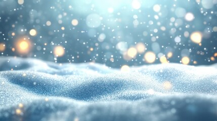Wall Mural - christmas winter background with snow and blurred bokeh- a snowy winter background with blu_1(179)