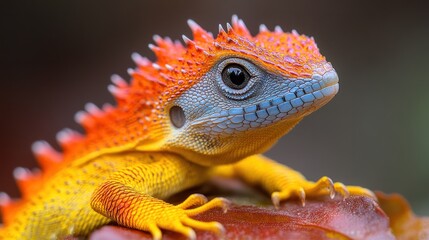 Wall Mural - Vibrant Lizard Portrait