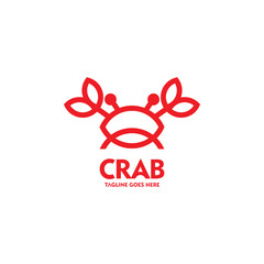 Crab monogram logo vector