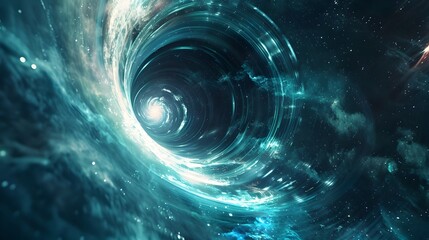 Poster - Interstellar Time Capsule Traversing a Hypnotic Wormhole Vortex