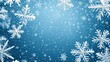 © Johannes - Winter theme greeting card background, snowflakes on blue background