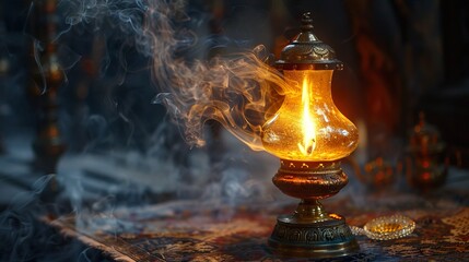 Ornamental Incense Burner With Smoke