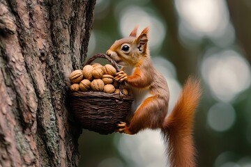 Sticker - squirrel in the park