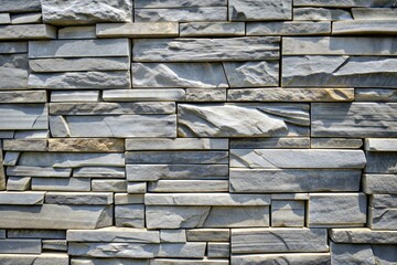 Poster - Natural stacked stone wall texture for minimalist designs