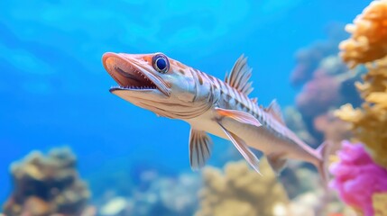 Colorful Fish Swimming in Vibrant Coral Reef