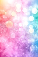 Poster - A captivating abstract composition illustrating blurred bokeh effects in vibrant shades of pink, blue, and green, creating a dreamy and whimsical atmosphere