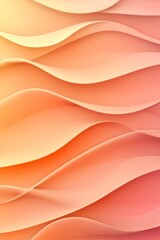 Poster - The background features flowing waves in warm shades of orange and peach, creating a calm and inviting atmosphere ideal for digital and print projects