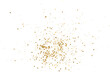 © Maryna Stryzhak - Gold Glitter Dust Spray. Golden particles. Festive Confetti Background. Greeting Design. Congratulations Card