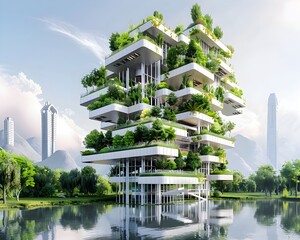 Futuristic Vertical Farm Structures Maximize Space and Efficiency for Sustainable Urban Agriculture